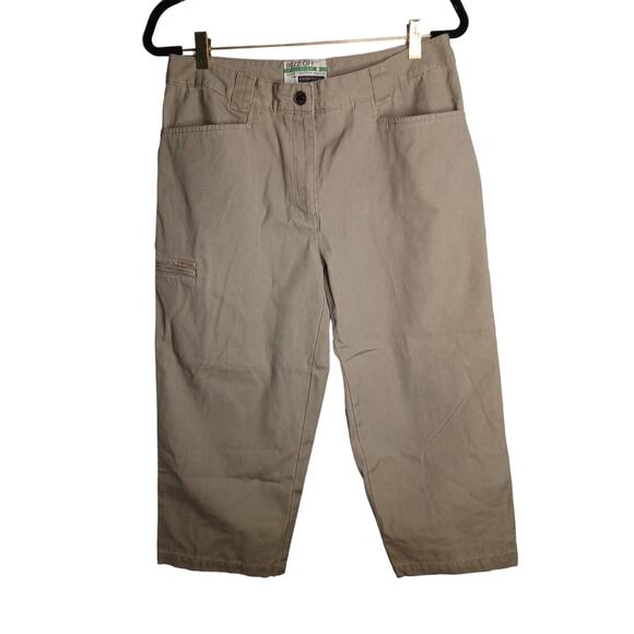 Buzz Off Insect Shield Repellent Apparel Exofficio Khaki Canvas Capri Pants 10 - Picture 1 of 13